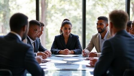 diverse focus group in professional environment